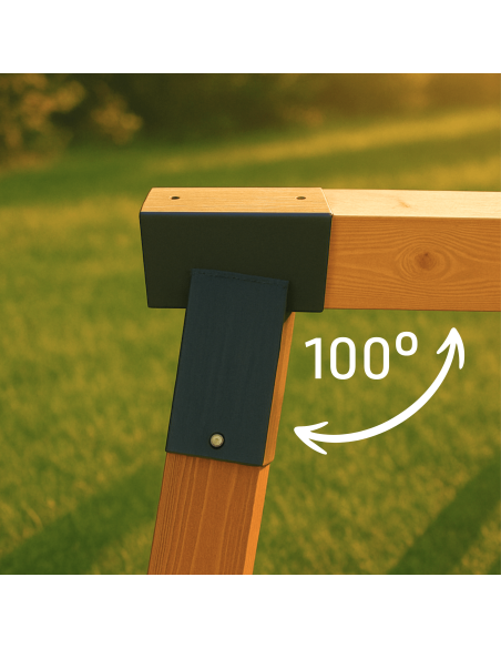 3x Łącznik do kantówki 100x100 mm – do huśtawki ogrodowej