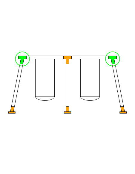 2x Łącznik do kantówki 100x100 mm – do huśtawki ogrodowej