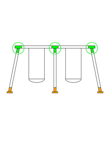 3x Łącznik do kantówki 100x100 mm – do huśtawki ogrodowej
