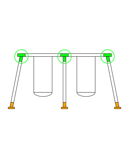 3x Łącznik do kantówki 100x100 mm – do huśtawki ogrodowej