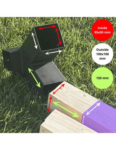 Łącznik do pergoli 100x100 mm – do pergoli ogrodowej